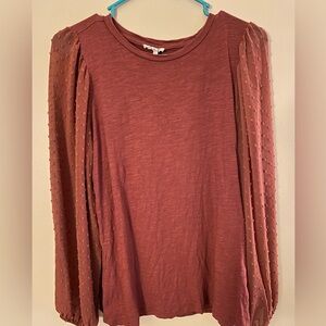 Light Pink shirt with Sheer Sleeves